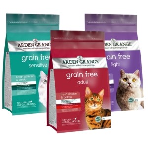 Arden Grange naturally hypoallergenic cat range